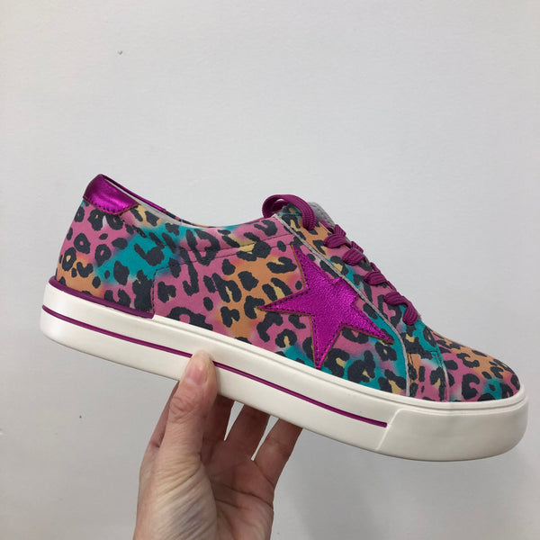 Ziera Alysia 2 Colours ~ Multi Leopard Bright ~ Milk Ivory ~ Leather Sneaker