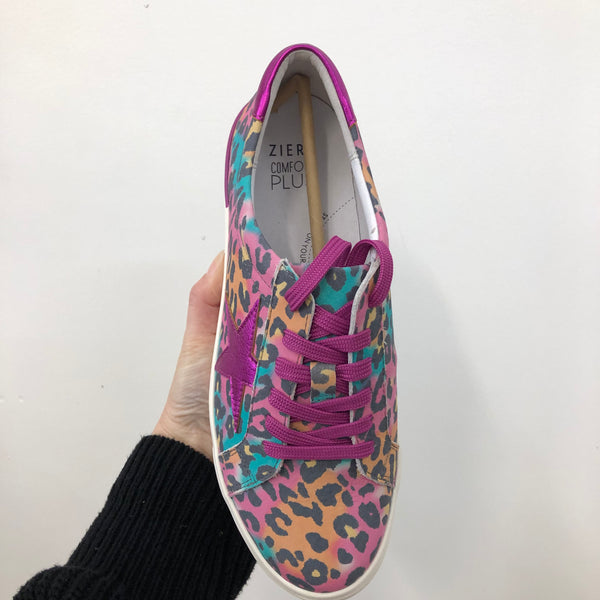 Ziera Alysia 2 Colours ~ Multi Leopard Bright ~ Milk Ivory ~ Leather Sneaker