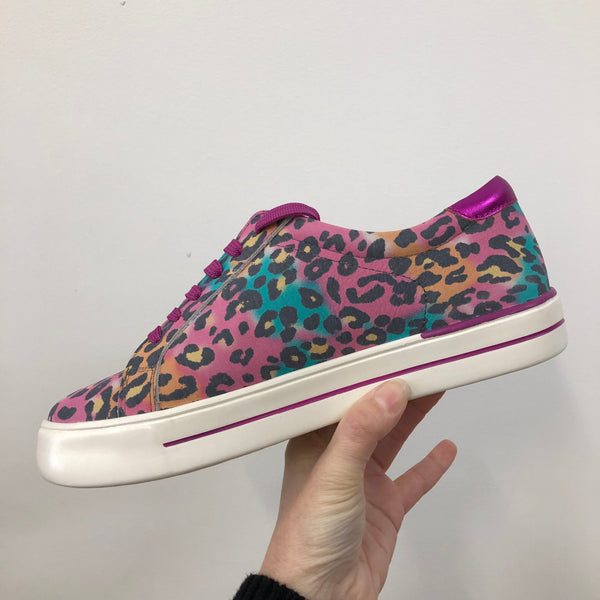 Ziera Alysia 2 Colours ~ Multi Leopard Bright ~ Milk Ivory ~ Leather Sneaker