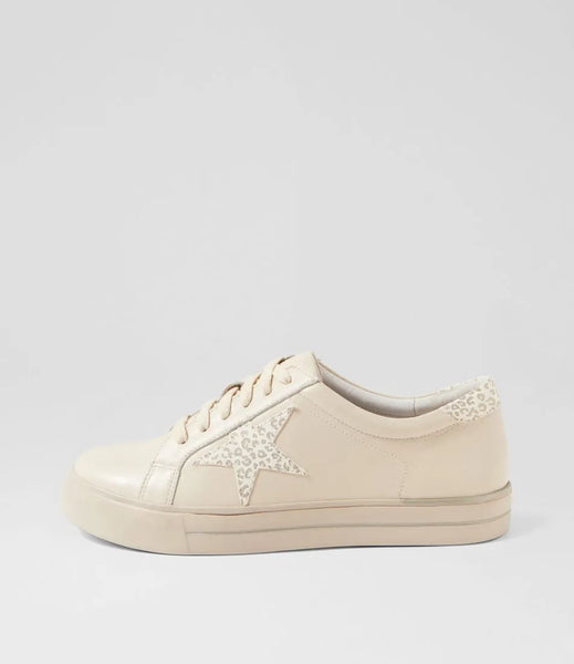 Ziera Alysia 2 Colours ~ Multi Leopard Bright ~ Milk Ivory ~ Leather Sneaker
