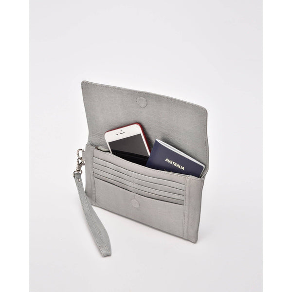 Gabee ~ Wodonga Soft Leather Fold Over Wallet With Wristlet