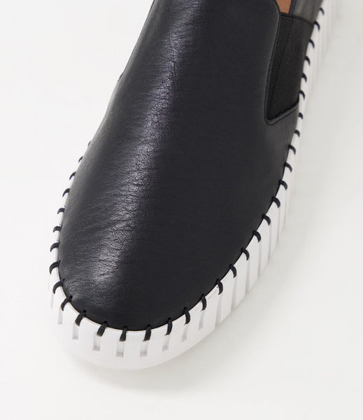 Django & Juliette Becca ~ Tan/Oat Sole ~Silver ~ White ~ Black ~ Almond ~ Leather Slip on