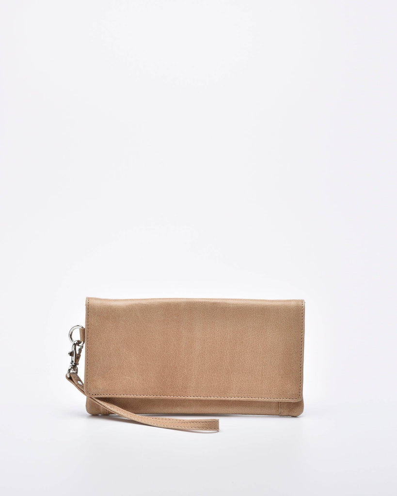 Gabee ~ Wodonga Soft Leather Fold Over Wallet With Wristlet