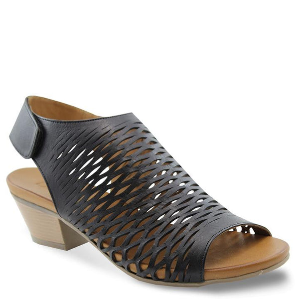 Bueno Ruby Leather Heel 5 Colours ~ White ~ Navy ~ Tan ~ Black ~ Cameo ~ Darkstone