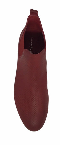 Django & Juliette Global Leather Ankle Boot ~ 4 Colours ~ Black ~ Grey ~ Cognac ~ Red
