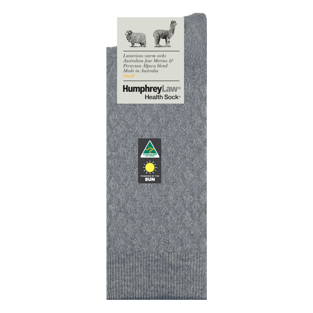 Humphrey Law Alpaca Merino Twisted Quilted Light Grey 04C