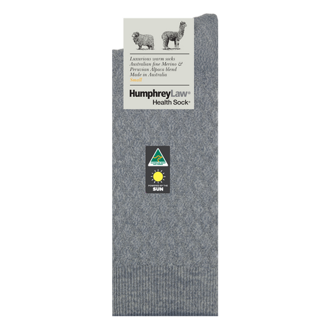 Humphrey Law Alpaca Merino Twisted Quilted Light Grey 04C