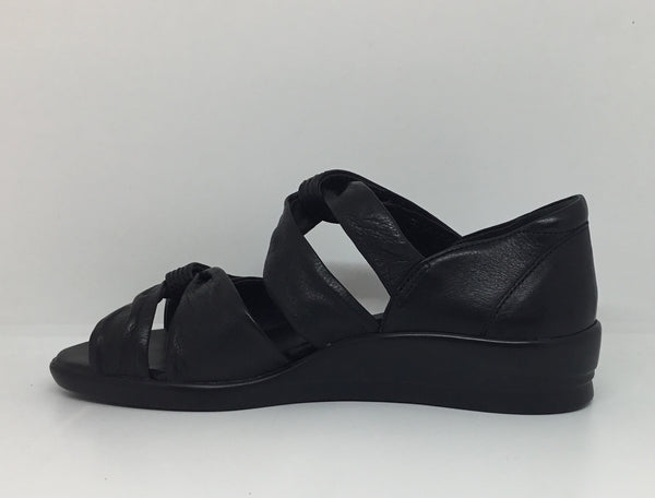 Ziera Doxie ~ Greige ~ Black ~ Leather