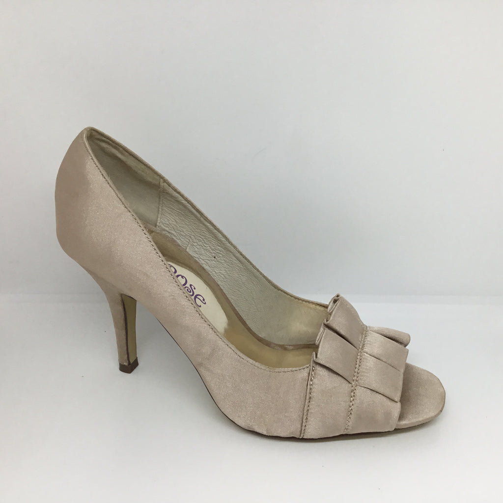 Lily Rose Gigi Nude Satin Heel Shop Soiled Sale