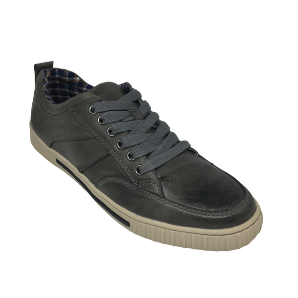 Wild Rhino Pablo Grey Leather Mens Shoe
