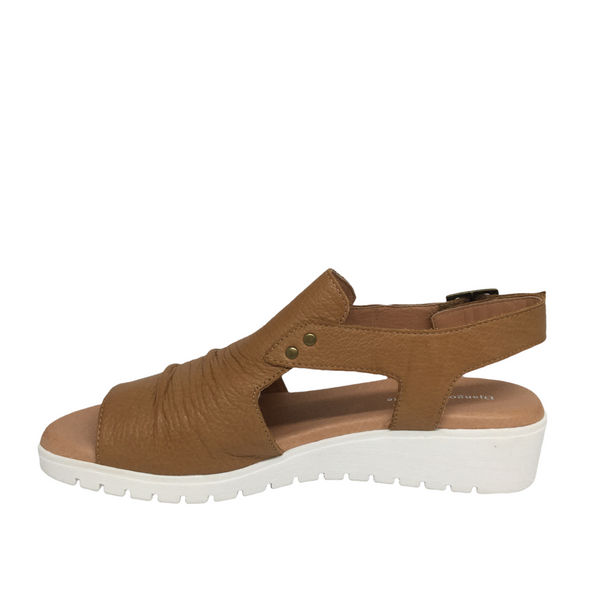 Django & Juliette Madis Leather Sandal ~ Tan ~ Black