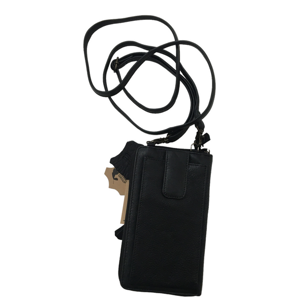 Rugged Hide Lesley Phone Bag ~ Tan ~ Black