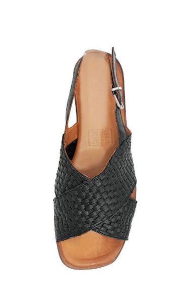 Sala Antic ~ Black ~ Tan ~ Leather Sandal