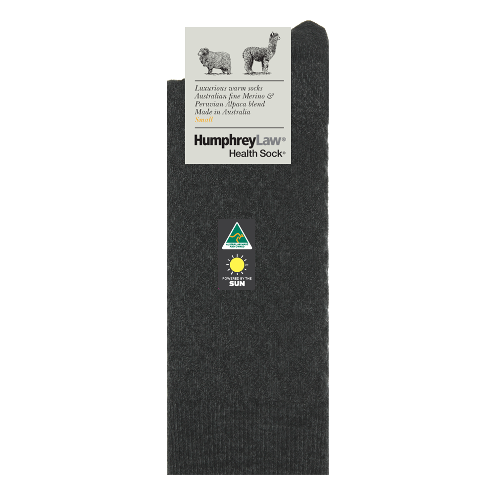 Humphrey Law Alpaca Merino Twisted Quilted Light Charcoal 04C