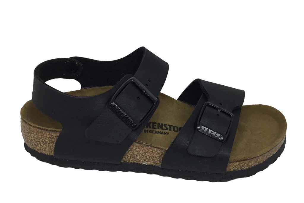 Birkenstock Junior Kids New York ~ Black ~ Mocca ~ Narrow Fit