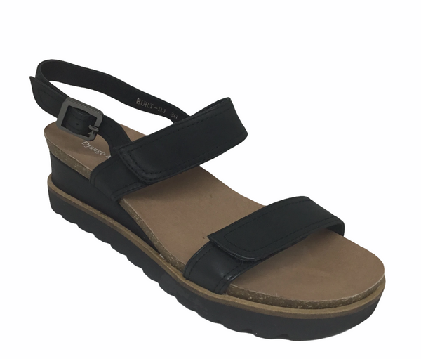 Django & Juliette Burt Leather Wedge Heel 5 Colours ~ Coral ~ Blue ~ Cafe ~ Black ~ Tan