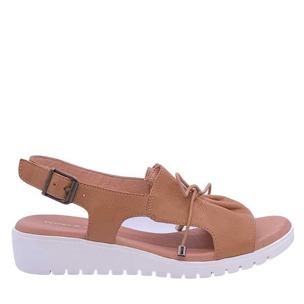 Django & Juliette Malika Leather White Sole ~ Tan ~ Nougat ~ Black Leather