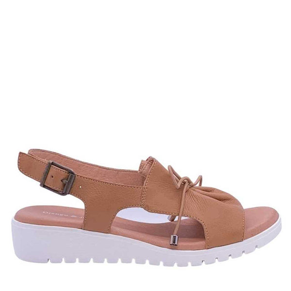 Django & Juliette Malika Leather White Sole ~ Tan ~ Nougat ~ Black Leather