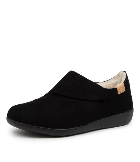 Ziera Fliss Black slippers