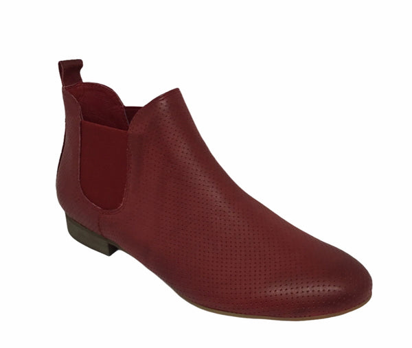 Django & Juliette Global Leather Ankle Boot ~ 4 Colours ~ Black ~ Grey ~ Cognac ~ Red
