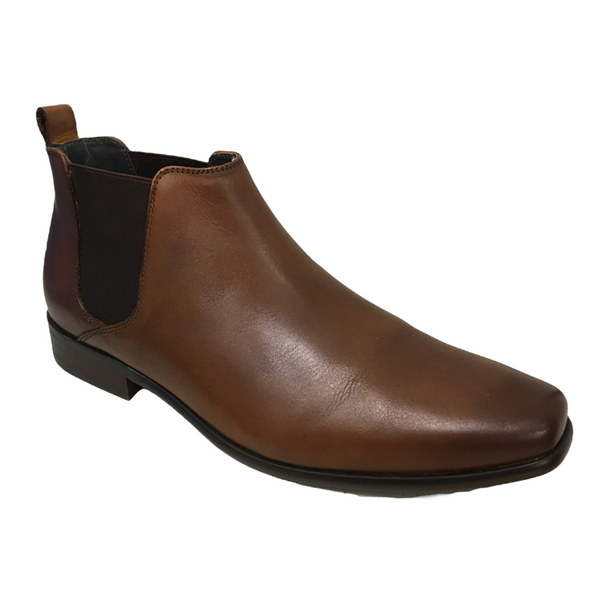 Julius Marlow Kick ~ Tan ~ Black ~ Chocolate Leather Boot