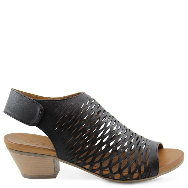 Bueno Ruby Leather Heel 5 Colours ~ White ~ Navy ~ Tan ~ Black ~ Cameo ~ Darkstone