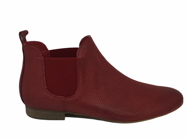Django & Juliette Global Leather Ankle Boot ~ 4 Colours ~ Black ~ Grey ~ Cognac ~ Red