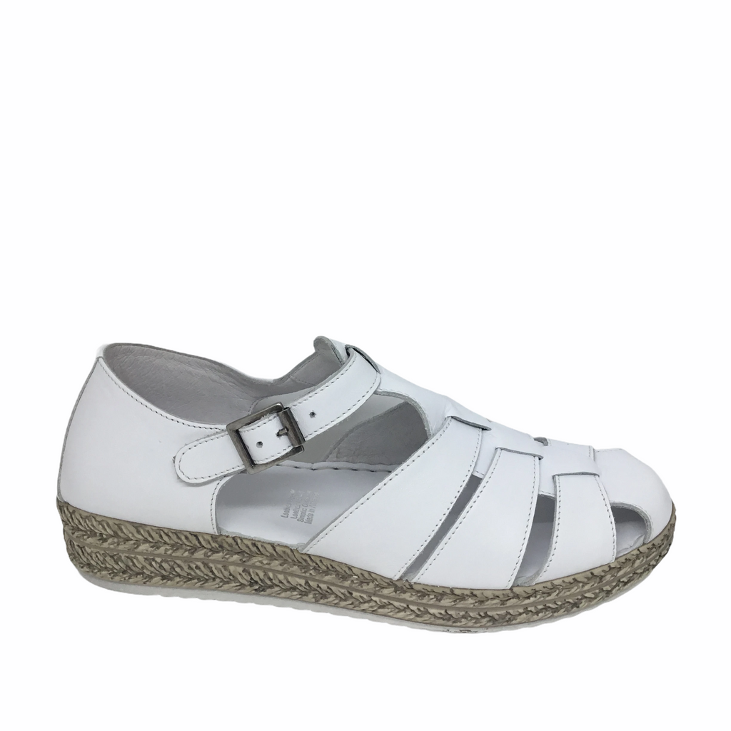 Sala Eddie Fisherman Leather Sandal ~ Black ~ Taupe ~ White