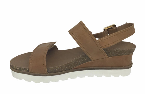 Django & Juliette Burt Leather Wedge Heel 5 Colours ~ Coral ~ Blue ~ Cafe ~ Black ~ Tan