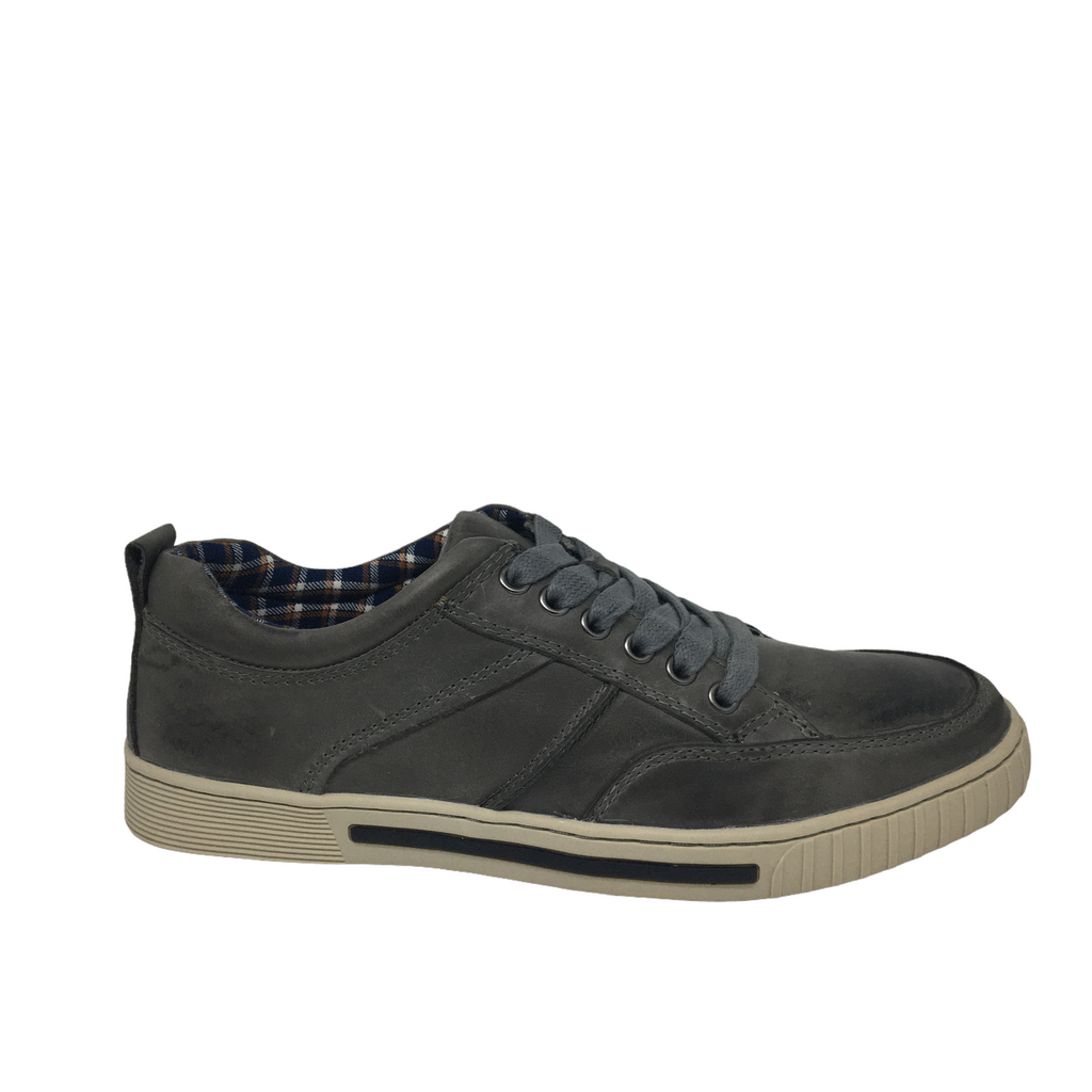 Wild Rhino Pablo Grey Leather Mens Shoe