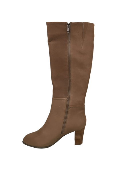 CBD ZaZa Taupe Long Leather Boot