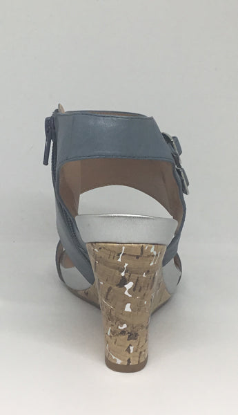 Naturalizer Bayou Blue Jeans Leather Wedge