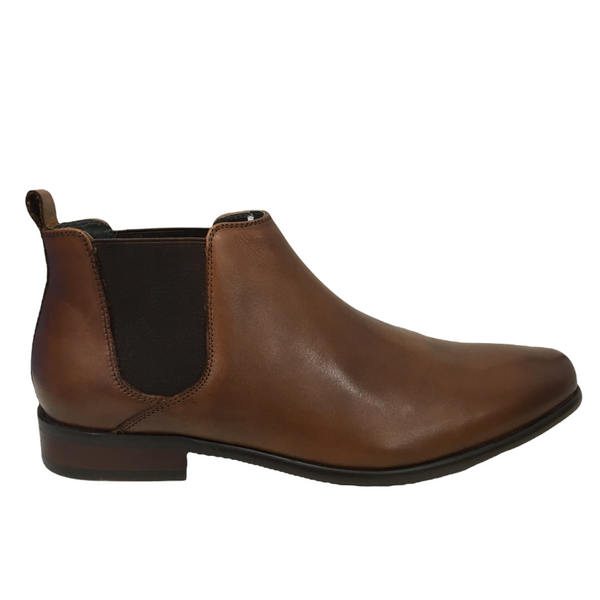 Julius Marlow Kick ~ Tan ~ Black ~ Chocolate Leather Boot