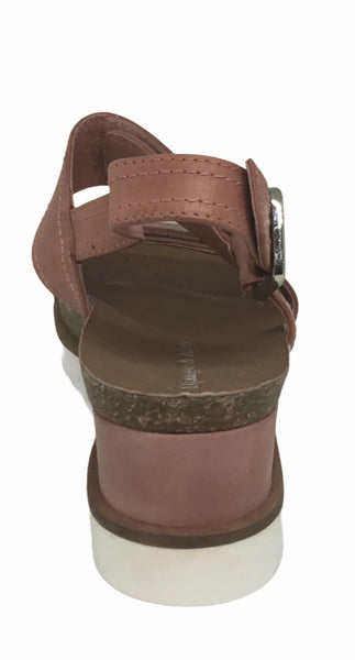 Django & Juliette Burt Leather Wedge Heel 5 Colours ~ Coral ~ Blue ~ Cafe ~ Black ~ Tan