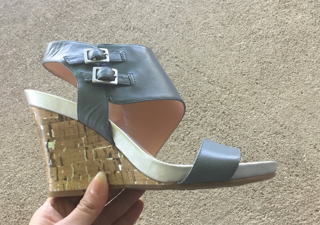 Naturalizer Bayou Blue Jeans Leather Wedge