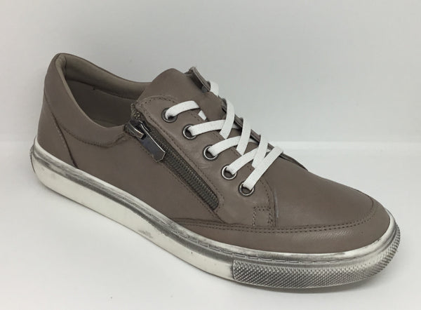 Sala Ronnie ~ Black ~ Tan ~ Taupe ~ White ~ Navy ~ Leather Zip Shoe