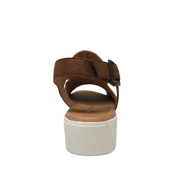 Django & Juliette Madis Leather Sandal ~ Tan ~ Black