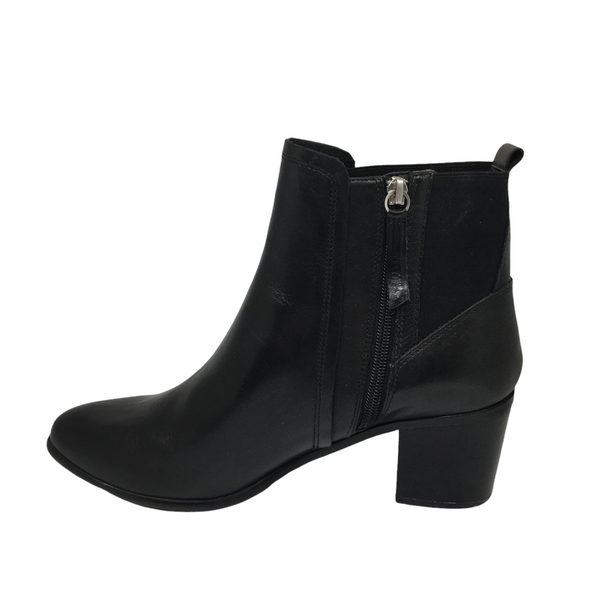 Hush Puppy Carlie Black Midshine Leather Faulty