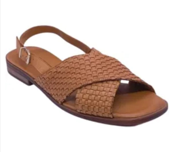 Sala Antic ~ Black ~ Tan ~ Leather Sandal