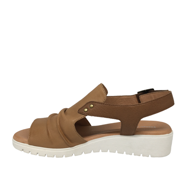 Django & Juliette Madis Leather Sandal ~ Tan ~ Black