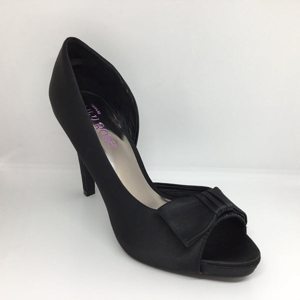 Lily Rose Pippa Black Satin Heel