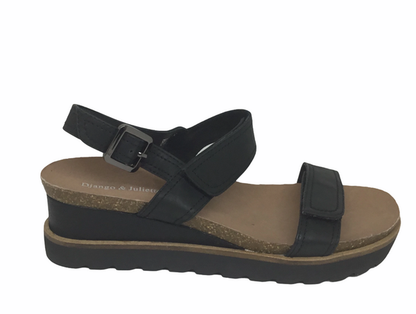 Django & Juliette Burt Leather Wedge Heel 5 Colours ~ Coral ~ Blue ~ Cafe ~ Black ~ Tan