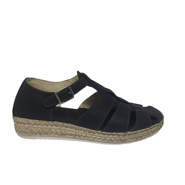 Sala Eddie Fisherman Leather Sandal ~ Black ~ Taupe ~ White