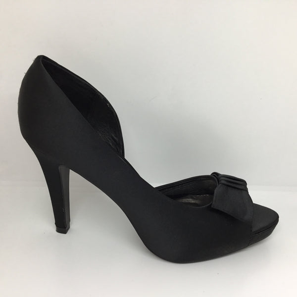 Lily Rose Pippa Black Satin Heel
