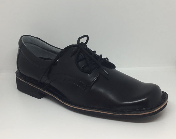 Harrison Indy II Senior Hi-Shine Black Leather School Shoe