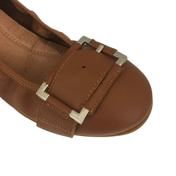 Isabella Monica ~ Floral ~ Tan ~ Olive ~ Leather