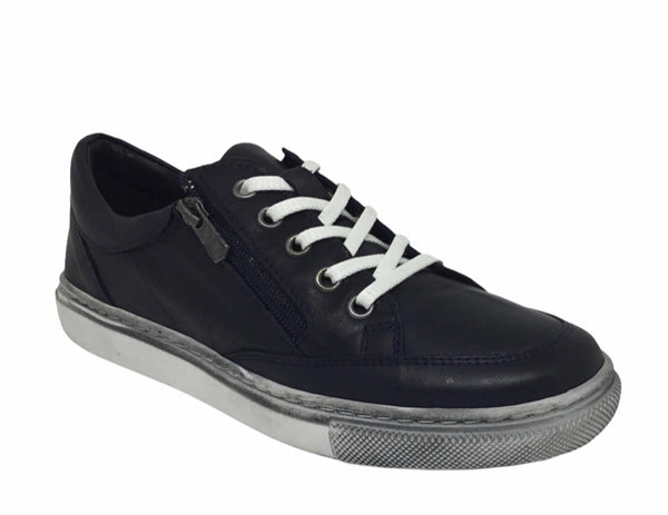 Sala Ronnie ~ Black ~ Tan ~ Taupe ~ White ~ Navy ~ Leather Zip Shoe