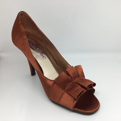 Lily Rose Gigi Rust Satin Heel LAST PAIRS SALE $20 per pair