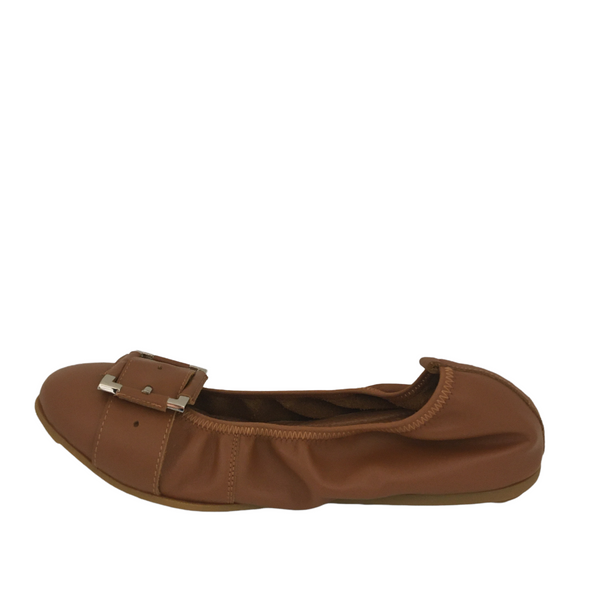 Isabella Monica ~ Floral ~ Tan ~ Olive ~ Leather