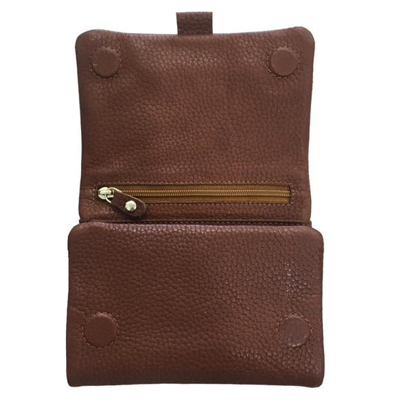 Rugged Hide Joanne Tan Leather Purse RH 8002